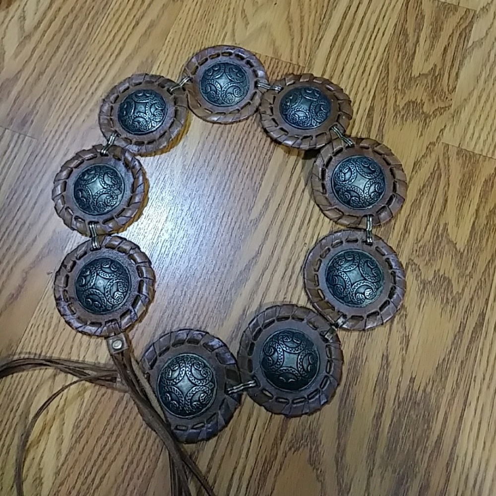 A Very Rare Vintage Bohemian Concho Belt